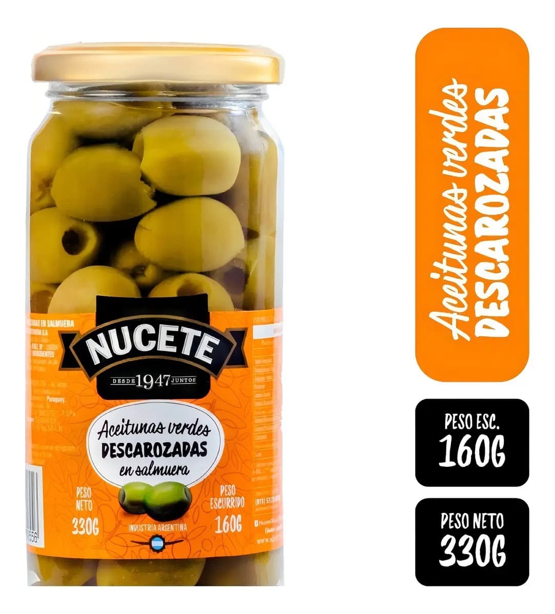 Aceitunas Verdes Nucete Sin Carozo 330 g